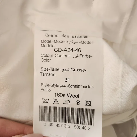 Cenne des graoom mens 160s wool pants size 31